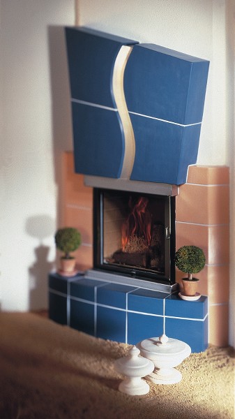 Kamin mit großformatige Keramik - HILPERT - Feuer & Spa
