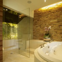 ansprechendes Bad-Design: Wellness-Oase Wohnbad mit Dampfbad und Badewanne