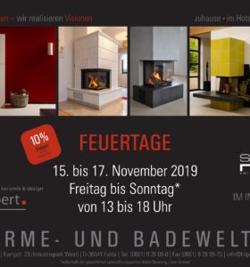 FEUERTAGE 2019 – Hausmesse u. Tage der offenen Tür