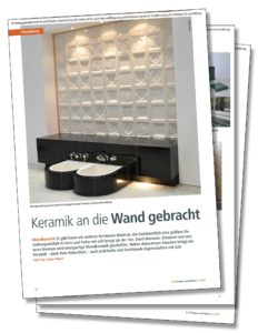 Dekorative Wandgestaltung: Keramik an die Wand gebracht Fliesen und Platten