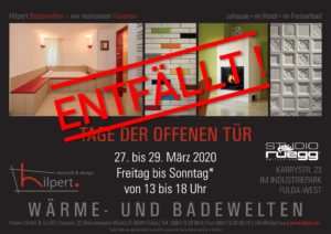 Tage der offenen Tür März 2020 entfallen!