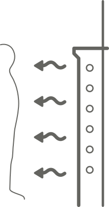 Piktogram Bauarten Schemabild Flächenheizung