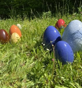 Keramik Ostereier bunt oder gold (Echtgold) Osterdeko klein, mittel oder groß (XXL)