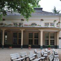 Keramikfassade historische Architektur Restauration Denkmalschutz Orangerie Bad Homburg Ansicht
