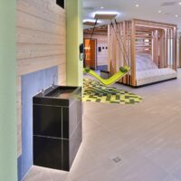 Der Trinkbrunnen der Wellness-Anlage ist zusätzlich mit einem Wasserkühler ausgerüstet.